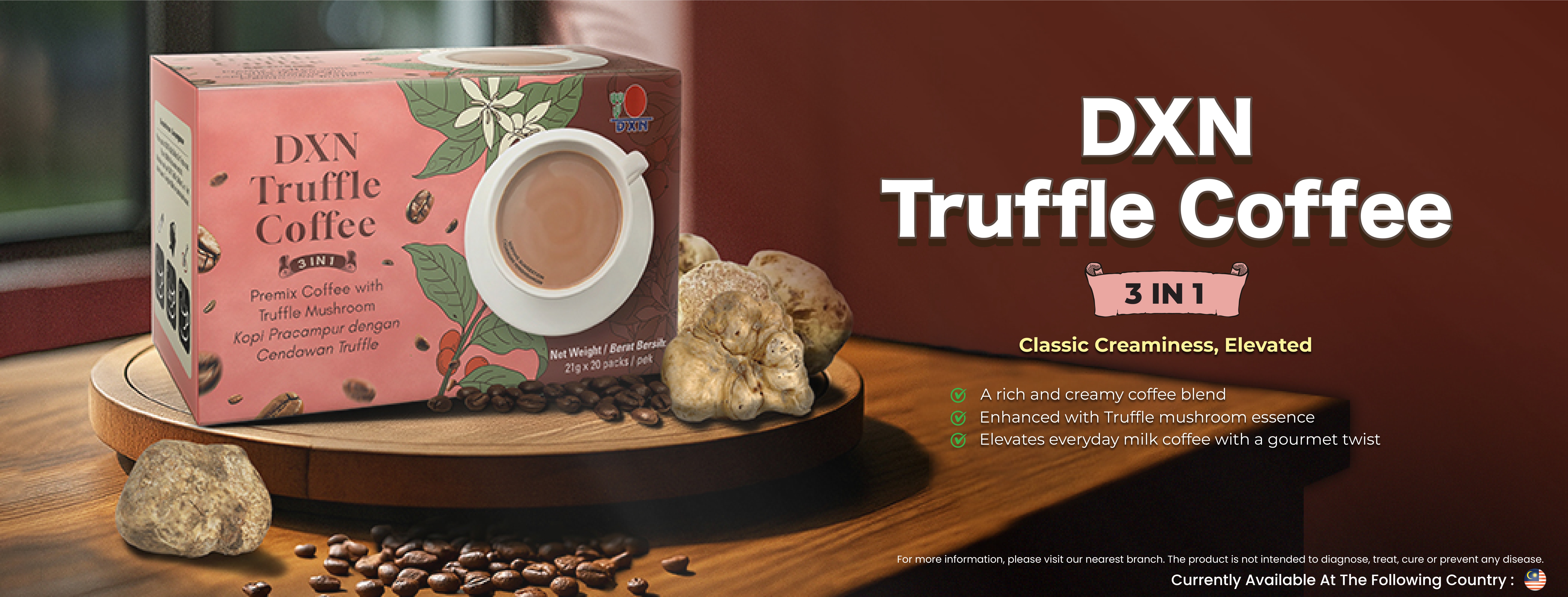 DXN Truffle Coffee 3 in 1 Banner