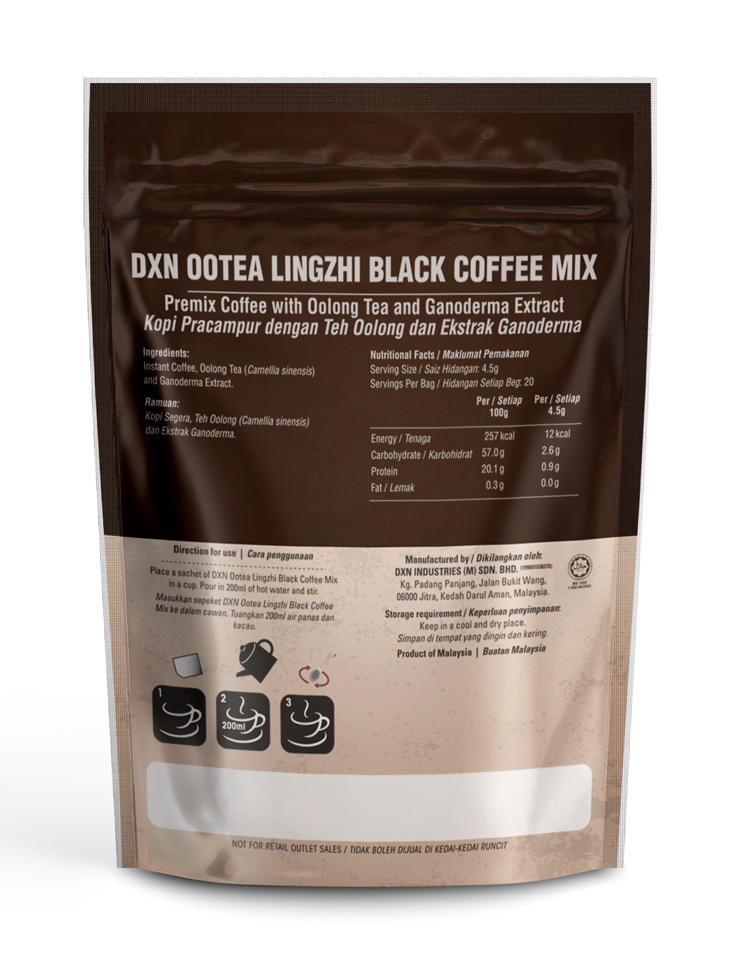 DXN Ootea Lingzhi Black Coffee Mix